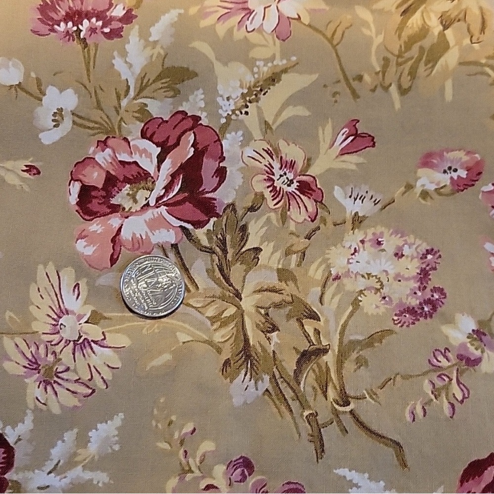 Fabric For MOLLY: Floral Pattern Fabric in Tan